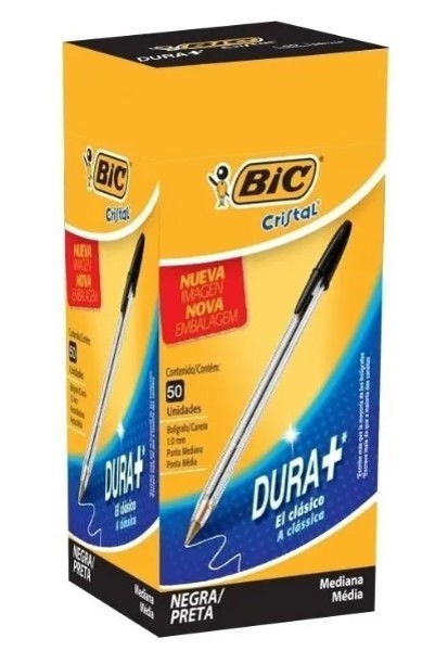 Caneta Esferográfica Bic Cristal Média - Caixa 50 UNIDADES Preto