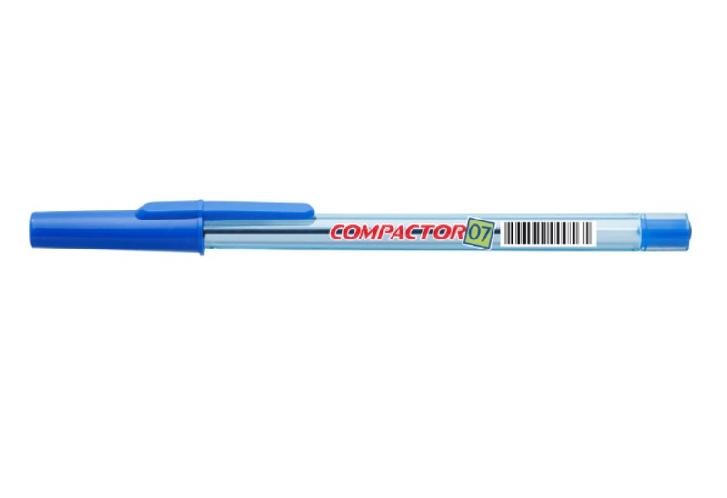 Caneta Esferográfica Compactor 07 0.7mm - Caixa c/25 Unidades Azul