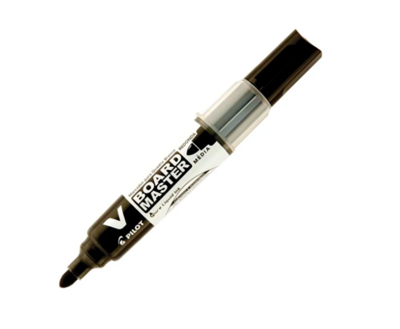 Marcador para Quadro Branco, Pilot V-Board Master - Preto | Recarregável