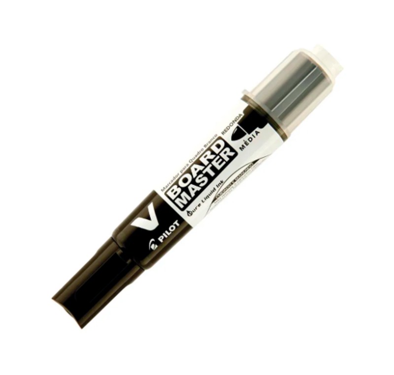 Marcador para Quadro Branco, Pilot V-Board Master - Preto | Recarregável