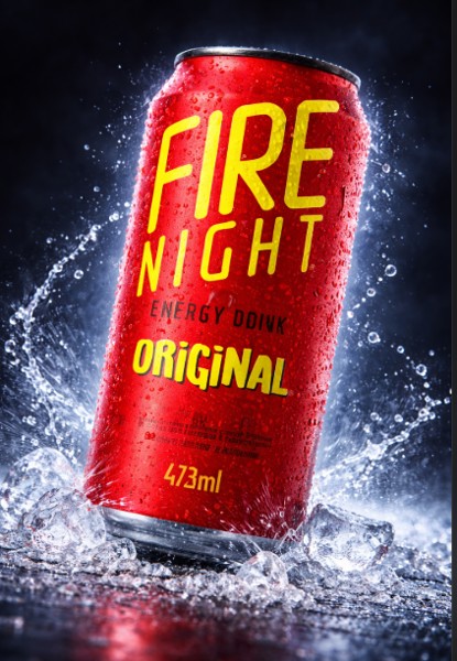 Energético Fire Night ORIGINAL, Lata 473ml x 6un.