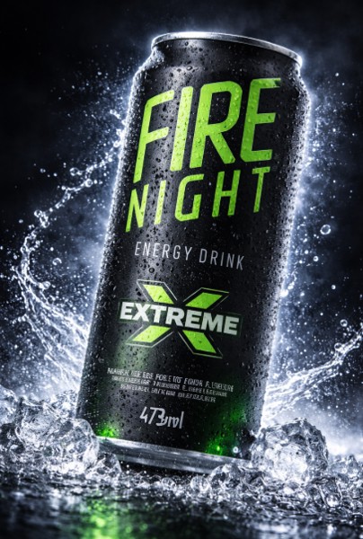 Energético Fire Night EXTREME, Lata 473ml x 6un.