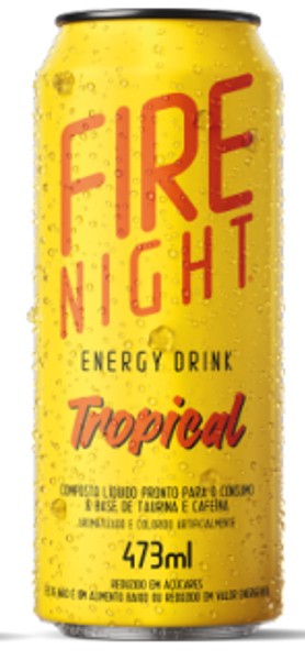 Energético Fire Night TROPICAL, Lata 473ml x 6un.