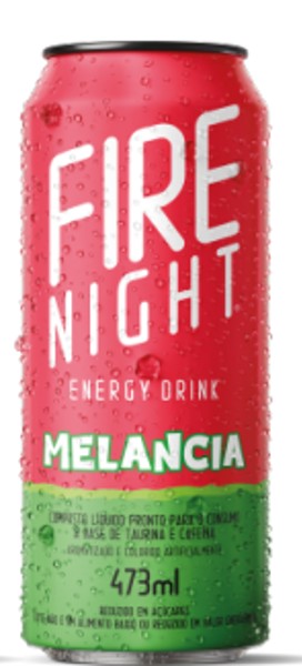 Energético Fire Night MELANCIA, Lata 473ml x 6un.