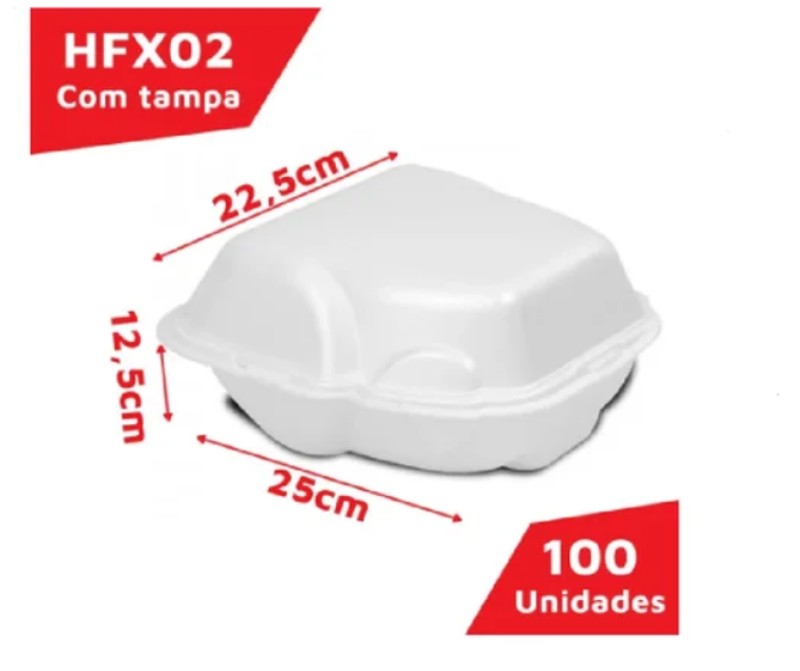Bandeja Espuma HFX2 Frango 25x22,5x12,5 Fibraform 10 UNIDADES