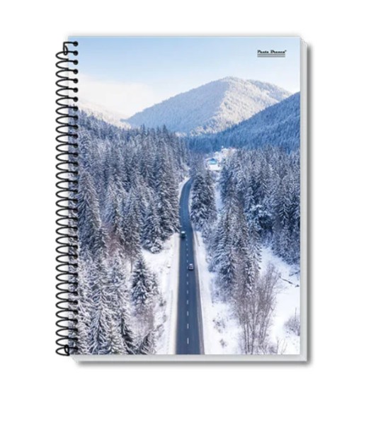 Caderno 1/4 Espiral 48 FL, Coleção NEW PB
