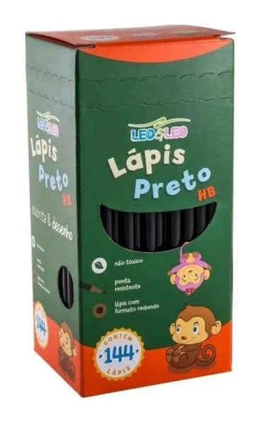 Lápis Hb Preto, Linha Eco - Caixa c/ 144 UNIDADES | LEO & LEO