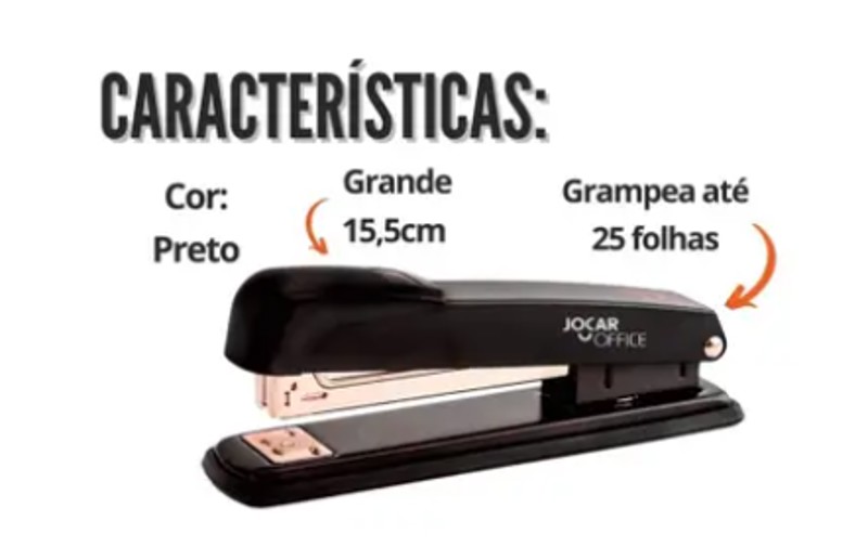 Grampeador Metal, 15.5Cm, 25 Fls | Jocar Office