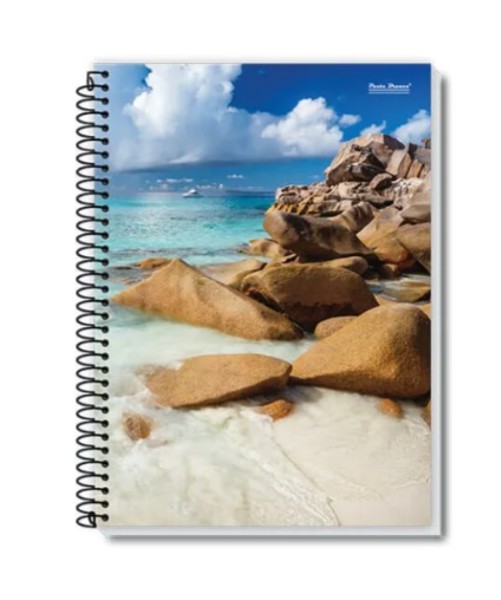 Caderno 1/4 Espiral 48 FL, Coleção NEW | PB