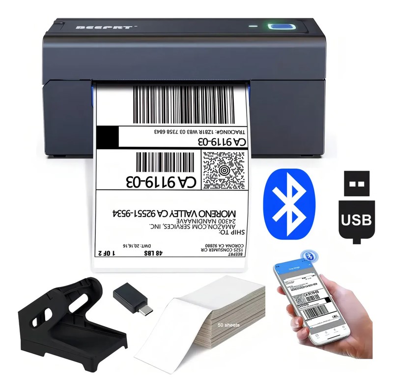 IMPRESSORA DE ETIQUETAS TÉRMICA USB E BLUETOOTH