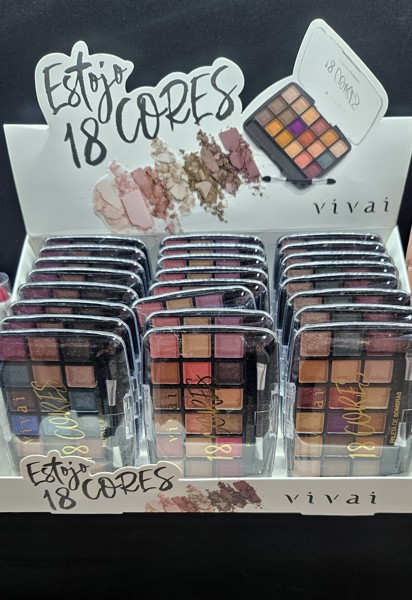 PALETA DE SOMBRAS 18 CORES VIVAI