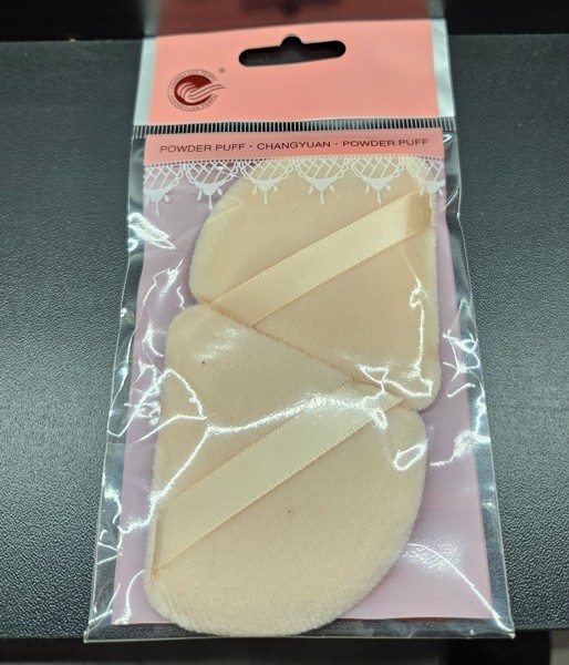 Esponja Cosmética Triangular Para Pó, 2 unidades