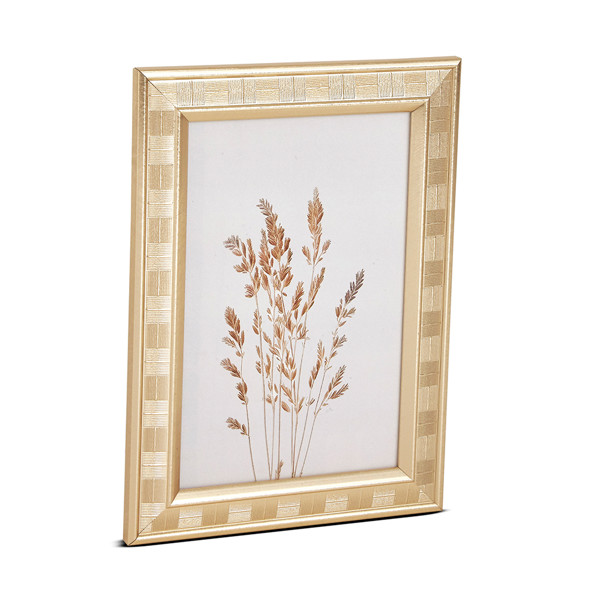 PORTA-RETRATO 10X15 EM POLIESTIRENO E VIDRO DOURADO MART 17653 R.00066