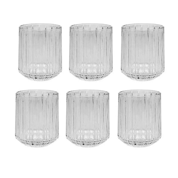 CJ 7 PC JARRA DE CRISTAL C/6 COPOS BANGKOK 145ML/300ML WOLFF 29434 R.00106