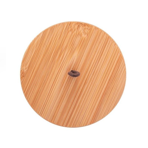 POTICHE DE CERAMICA 10X12,5 C/TAMPA DE BAMBU LINES AZUL MARINHO LYOR 2669 R.00112