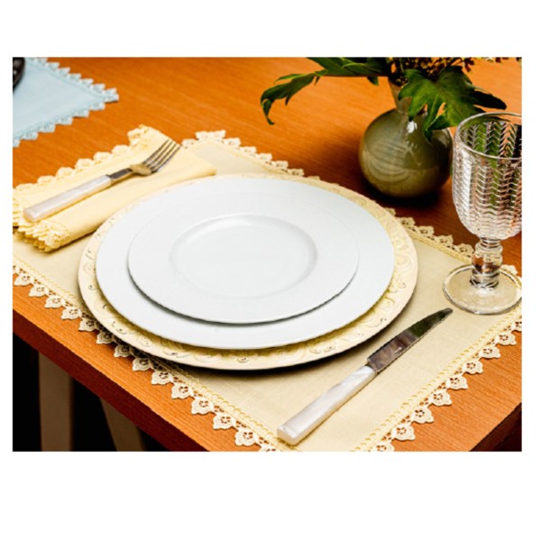 LUGAR AMERICANO 35X50CM C/RENDA GRIPIR AMARELO 7011 R.00191