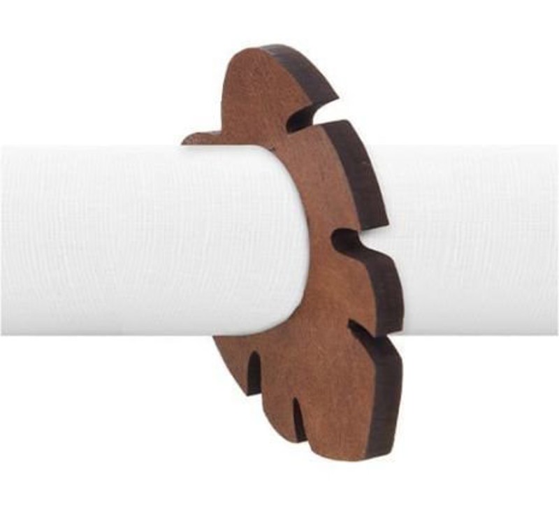 KIT 4 PC ARGOLA DE GUARDANAPO FOLHA DE ADAO ARTWOOD COBRE 204132 R.00202