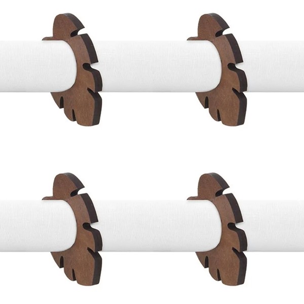 KIT 4 PC ARGOLA DE GUARDANAPO FOLHA DE ADAO ARTWOOD COBRE 204132 R.00202