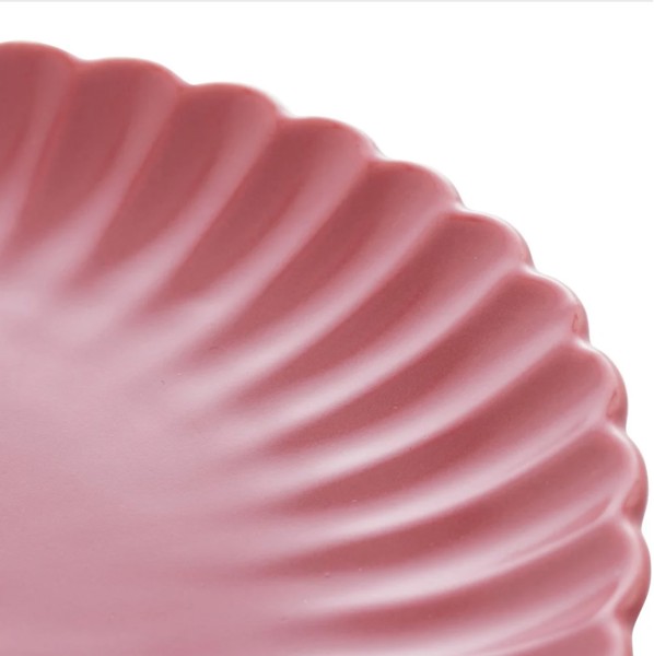 PRATO RASO DE PORCELANA PETALA VERMELHO MATT 25CM WOLFF 17827 R.00737