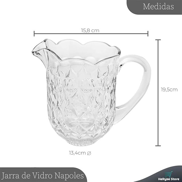 JARRA DE VIDRO NAPOLES 1,5L 16215 R.00835
