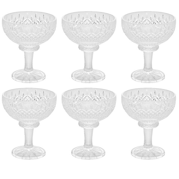 CJ 6 TACA DE SOBREMESA 260ML DE CRISTAL ANGEL 35230 R.01157
