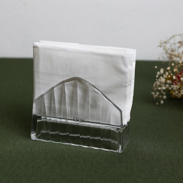 PORTA GUARDANAPOS DE CRISTAL DE CHUMBO RADIAL 7,5X12X10,5CM R.01230