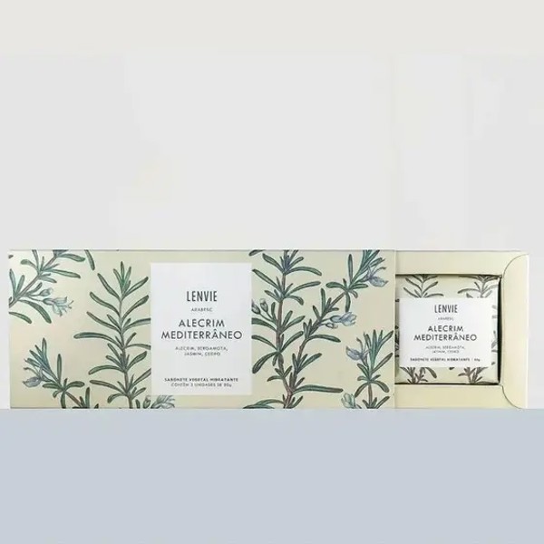 KIT SABONETE EM BARRA ALECRIM MEDITERRANEO 3 UN 80G R.01521