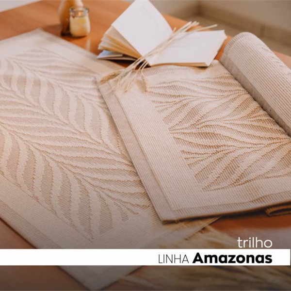 TAPETE TRILHO FELPA AMAZONAS BEGE 50CMX1,40M R.000733