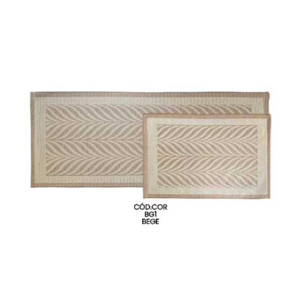 TAPETE TRILHO FELPA AMAZONAS BEGE 50CMX1,40M R.000733