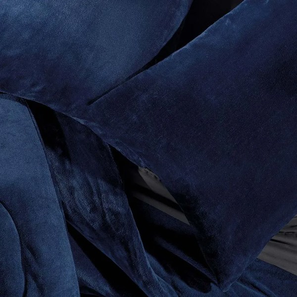 EDREDOM KING BLEND LUXO VELVET 2,80X2,60M AZUL STRONG R.01773