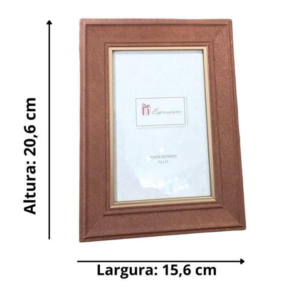 PORTA RETRATO 10X15 BRANDY BROWN TERRACOTA R.01813