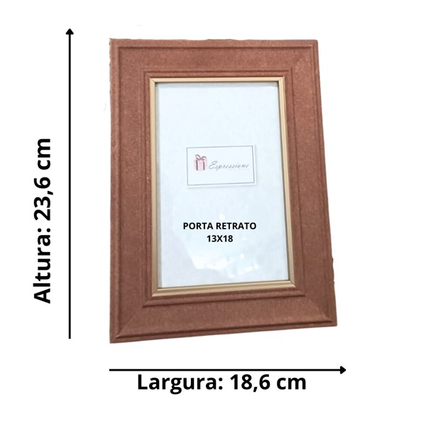 PORTA RETRATO 13X18 BRANDY BROWN TERRACOTA R.01814