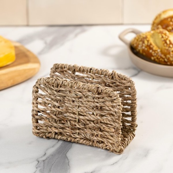 PORTA GUARDANAPOS DE SISAL 12X6X8CM R.01880