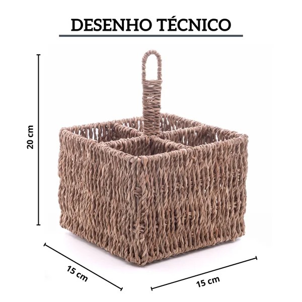 PORTA TALHERES DE SISAL 15X20CM R.01881