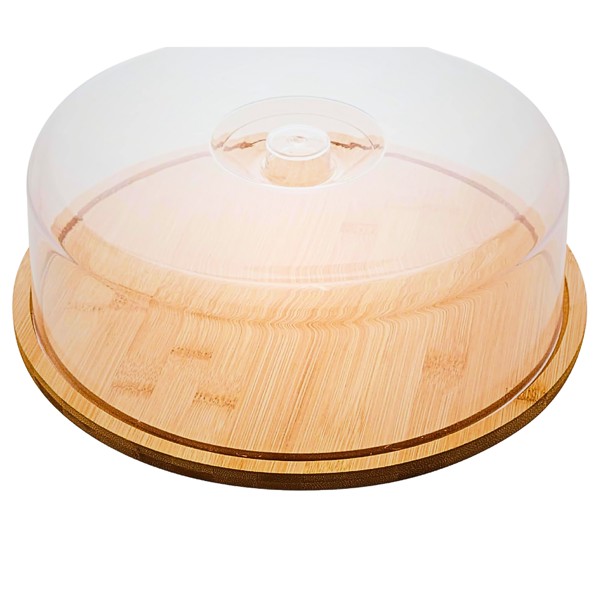 BOLEIRA DE BAMBU COM TAMPA 28X28X9,5CM D1491 R.01249