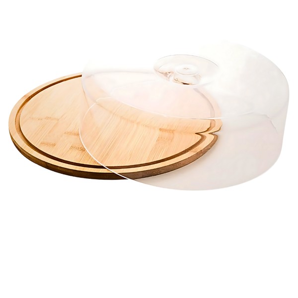 BOLEIRA DE BAMBU COM TAMPA 28X28X9,5CM D1491 R.01249