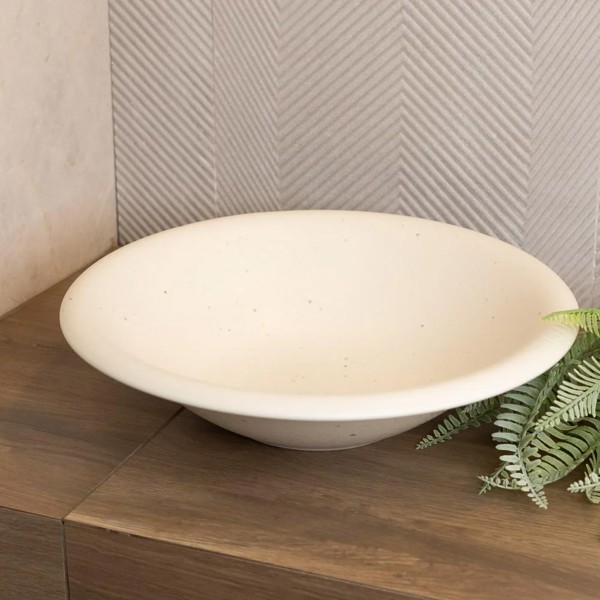 SALADEIRA DE CERAMICA 31,5CM MIST BRANCO MATTE WOLFF 29399 R.00344