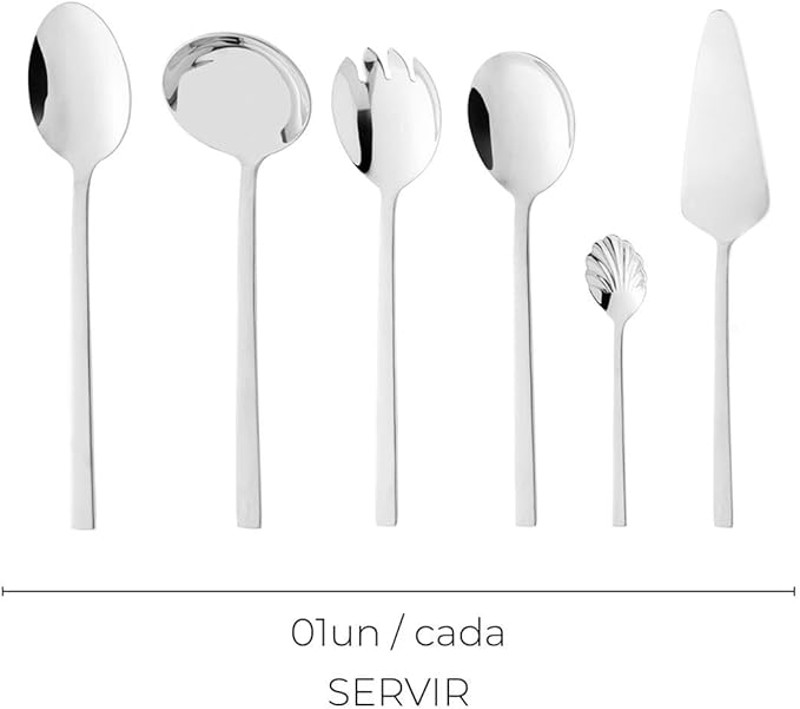 FAQUEIRO 54 PECAS DE ACO INOX FIRENZE 71915 R.00419