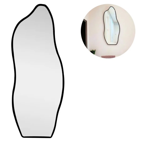 ESPELHO ORGANICO VIDRO E PLASTICO PP 100X38X3CM R.01990