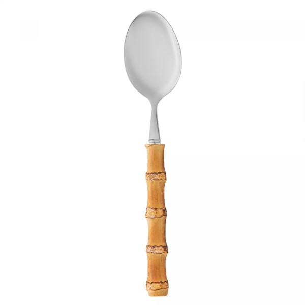 CJ 4 COLHERES P/MESA DE ACO INOX C/CABO EM BAMBU TULUM 20,5CM 71848 R.00420