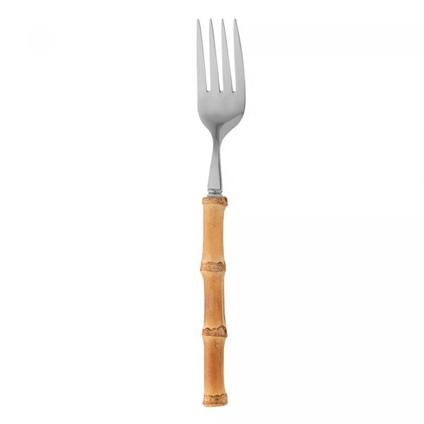 CJ 4 GARFOS P/MESA DE ACO INOX C/CABO EM BAMBU TULUM 20CM 71839 R.00541