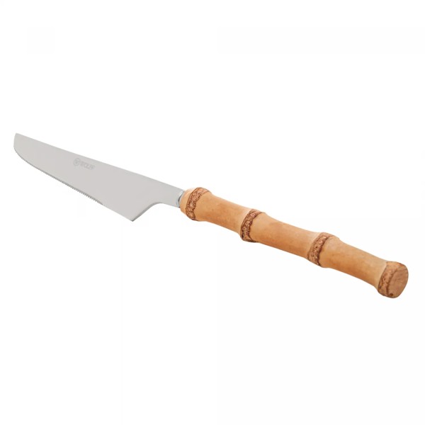 CJ 4 FACAS P/MESA DE ACO INOX C/CABO EM BAMBU TULUM 22CM 71838 R.00540