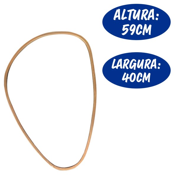 ESPELHO ORGANICO VIDRO E PLASTICO PP 40X59,7X2CM CB3443 R.01096