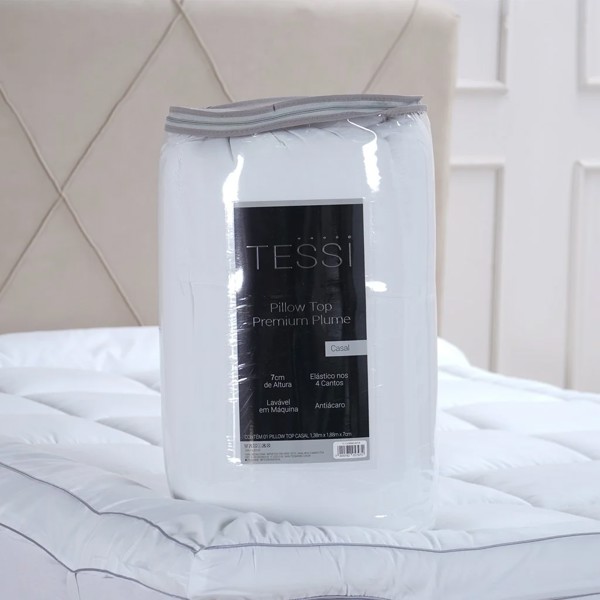 PROTETOR DE COLCHAO PILLOW TOP PREMIUM PLUME CASAL BRANCO R.01974
