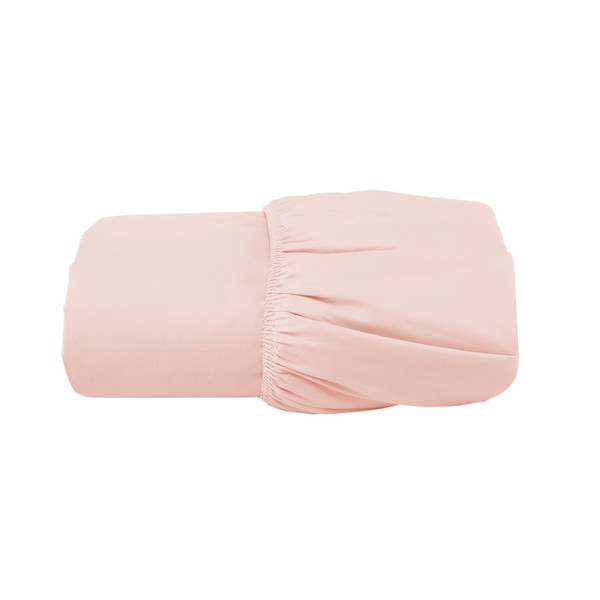 LENCOL COM ELASTICO QUEEN ALGODAO LUX 200F BASICA 1,58X1,98X38CM ROSA LILLE R.02186
