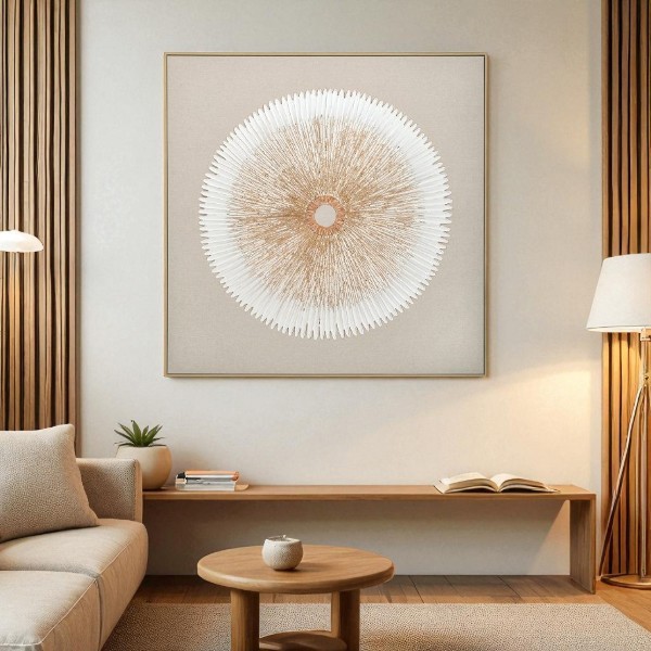 QUADRO EM CANVAS TEXTURIZADO CIRCULO MART 17352 R.00524
