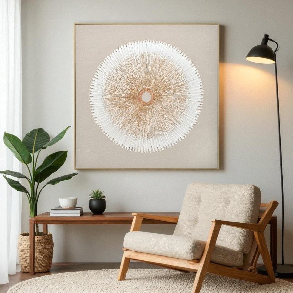 QUADRO EM CANVAS TEXTURIZADO CIRCULO MART 17352 R.00524