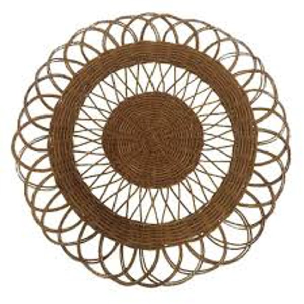 LUGAR AMERICANO 38CM REDONDO RATTAN BEGE RT2105 R.00195