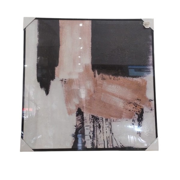 QUADRO DECORATIVO 80X80X3,8CM CANVAS TOQUE DE PINTURA C/MOLDURA FLORARTE 46608001 R.00665