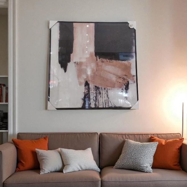 QUADRO DECORATIVO 80X80X3,8CM CANVAS TOQUE DE PINTURA C/MOLDURA FLORARTE 46608001 R.00665